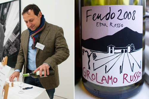 Etna comes to London Â· Giuseppe Russo wine label, designed by Carla