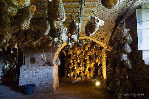 The culatello aging cellars at Antica Corte Pallavicina