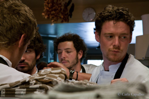 Kobe Desramaults and and his cooks prepare for the dinner