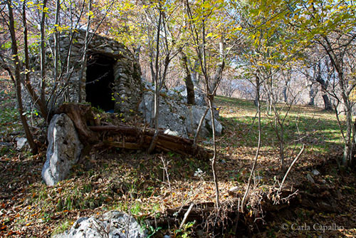 Early stone hut in the Irpinian woods