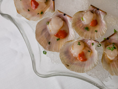 Tiny raw scallops, La Capanna di Eraclio